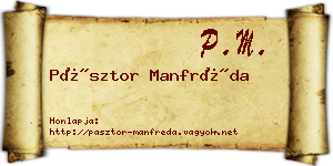 Pásztor Manfréda névjegykártya